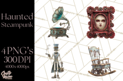 Steampunk Haunted Mansion Halloween PNG Clipart Product Image 1