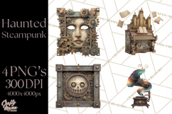 Steampunk Haunted Mansion Halloween PNG Clipart Product Image 1
