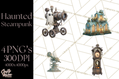 Steampunk Haunted Mansion Halloween PNG Clipart Product Image 1