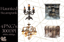 Steampunk Haunted Mansion Halloween PNG Clipart Product Image 1