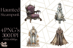 Steampunk Haunted Mansion Halloween PNG Clipart Product Image 1