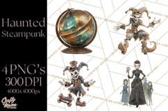 Steampunk Haunted Mansion Halloween PNG Clipart Product Image 1