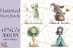 Haunted Storybook Characters Clipart PNG Product Image 1