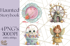 Haunted Storybook Characters Clipart PNG Product Image 1