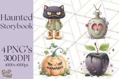 Haunted Storybook Characters Clipart PNG Product Image 1