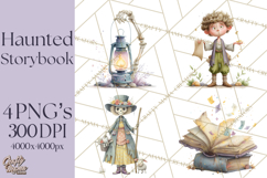 Haunted Storybook Characters Clipart PNG Product Image 1