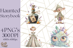 Haunted Storybook Characters Clipart PNG Product Image 1