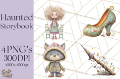 Haunted Storybook Characters Clipart PNG Product Image 1