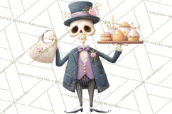 Dark Tea Party Clipart PNG, Halloween Clip Art Product Image 4