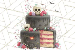 Dark Tea Party Clipart PNG, Halloween Clip Art Product Image 5