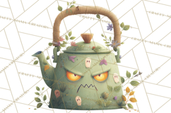Dark Tea Party Clipart PNG, Halloween Clip Art Product Image 4