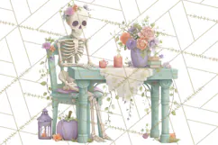 Dark Tea Party Clipart PNG, Halloween Clip Art Product Image 2