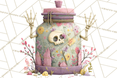 Dark Tea Party Clipart PNG, Halloween Clip Art Product Image 5