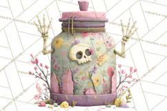 Dark Tea Party Clipart PNG, Halloween Clip Art Product Image 5
