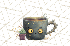 Dark Tea Party Clipart PNG, Halloween Clip Art Product Image 5