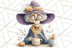 Dark Tea Party Clipart PNG, Halloween Clip Art Product Image 2