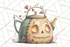 Dark Tea Party Clipart PNG, Halloween Clip Art Product Image 3