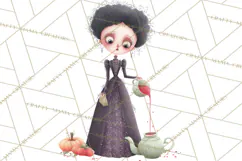 Dark Tea Party Clipart PNG, Halloween Clip Art Product Image 4