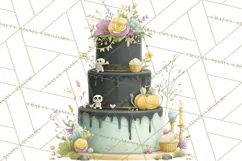 Dark Tea Party Clipart PNG, Halloween Clip Art Product Image 2