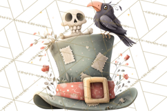 Dark Tea Party Clipart PNG, Halloween Clip Art Product Image 3