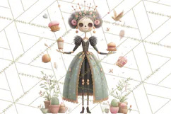 Dark Tea Party Clipart PNG, Halloween Clip Art Product Image 4