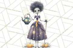 Dark Tea Party Clipart PNG, Halloween Clip Art Product Image 2