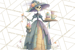Dark Tea Party Clipart PNG, Halloween Clip Art Product Image 4
