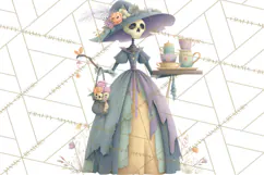 Dark Tea Party Clipart PNG, Halloween Clip Art Product Image 4