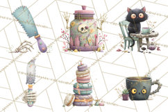Dark Tea Party Clipart PNG, Halloween Clip Art Product Image 9