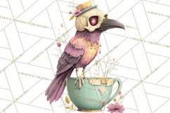 Dark Tea Party Clipart PNG, Halloween Clip Art Product Image 3