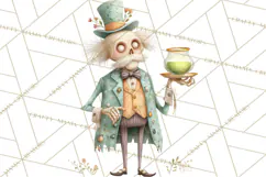 Dark Tea Party Clipart PNG, Halloween Clip Art Product Image 4