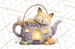 Dark Tea Party Clipart PNG, Halloween Clip Art Product Image 5