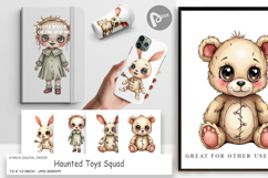 Digital Paper Haunted Toy Squad Product Image 1
