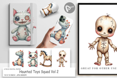 Digital Paper Haunted Toy Squad Product Image 1