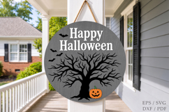 Haunted Tree Door Hanger SVG, Halloween Laser Cut File Product Image 3