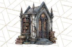 Haunted Town Clip Art, Spooky Village Graphics &amp; PNGs Product Image 5
