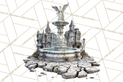 Haunted Town Clip Art, Spooky Village Graphics &amp; PNGs Product Image 5