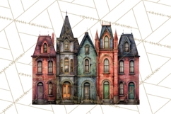 Haunted Town Clip Art, Spooky Village Graphics &amp; PNGs Product Image 2