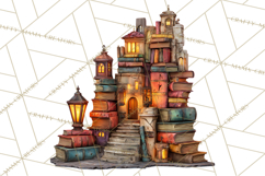 Haunted Town Clip Art, Spooky Village Graphics &amp; PNGs Product Image 3