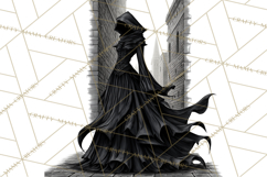 Haunted Town Clip Art, Spooky Village Graphics &amp; PNGs Product Image 4