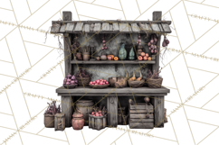 Haunted Town Clip Art, Spooky Village Graphics &amp; PNGs Product Image 5