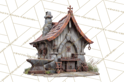 Haunted Town Clip Art, Spooky Village Graphics &amp; PNGs Product Image 2