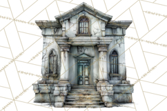 Haunted Town Clip Art, Spooky Village Graphics &amp; PNGs Product Image 3