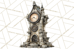 Haunted Town Clip Art, Spooky Village Graphics &amp; PNGs Product Image 2