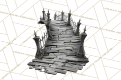 Haunted Town Clip Art, Spooky Village Graphics &amp; PNGs Product Image 5