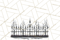 Haunted Town Clip Art, Spooky Village Graphics &amp; PNGs Product Image 2