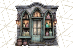 Haunted Town Clip Art, Spooky Village Graphics &amp; PNGs Product Image 3