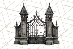 Haunted Town Clip Art, Spooky Village Graphics &amp; PNGs Product Image 5