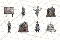 Haunted Town Clip Art, Spooky Village Graphics &amp; PNGs Product Image 4