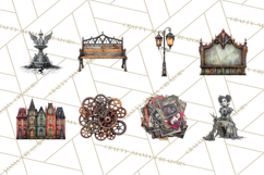 Haunted Town Clip Art, Spooky Village Graphics &amp; PNGs Product Image 6